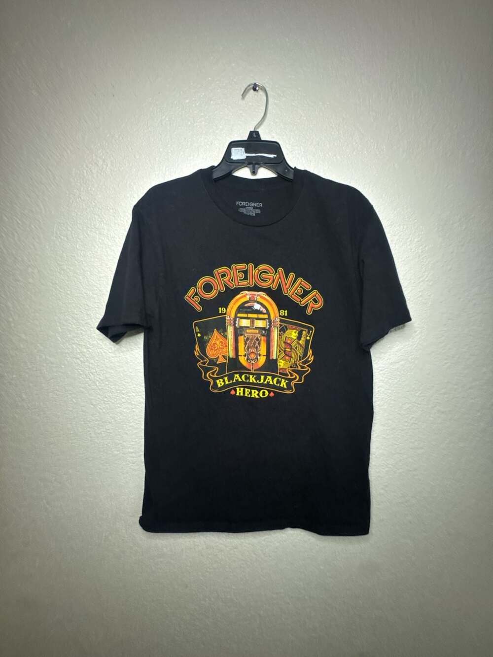 Foreigner Blackjack Hero Las Vegas 2023 Concert T-Shirt Size Large